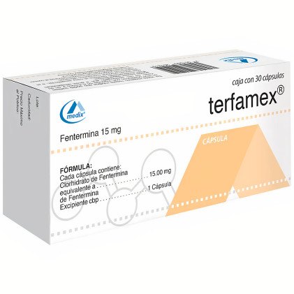 Disebsin Terfamex Phentermine 15 mg 30 tabs