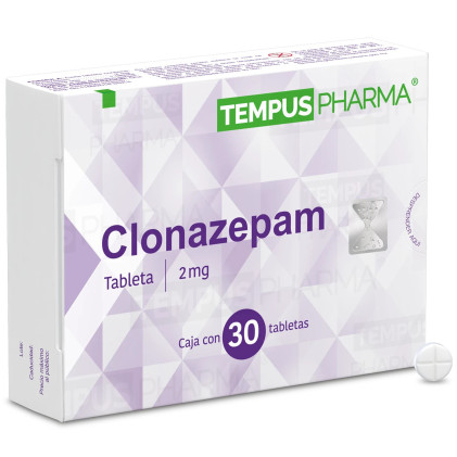 Clonazepam 2 mg 30 tabs.