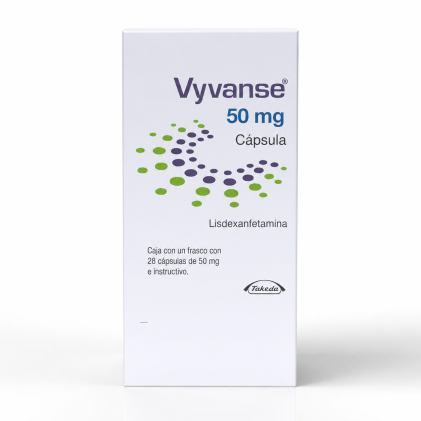 Vyvanse&reg; (Lisdexamfetamine Dimesylate) 50 mg 28 Caps