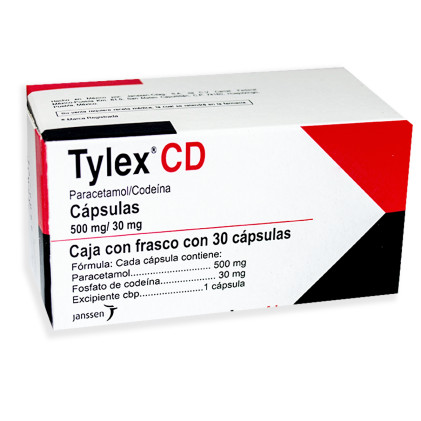 Tylex CD 500mg/ 30mg 30 Caps (Paracetamol/Codeine)